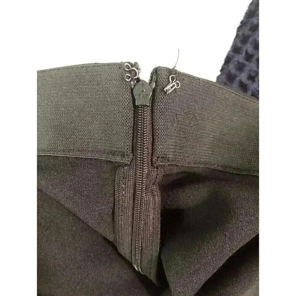 Ann Taylor Size 12 Black Dress Pants Zip Side Elastic Waist Band Stretch Seams - Picture 6 of 7